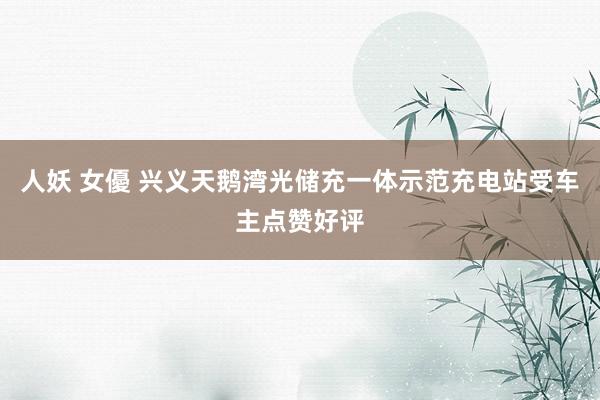 人妖 女優 兴义天鹅湾光储充一体示范充电站受车主点赞好评